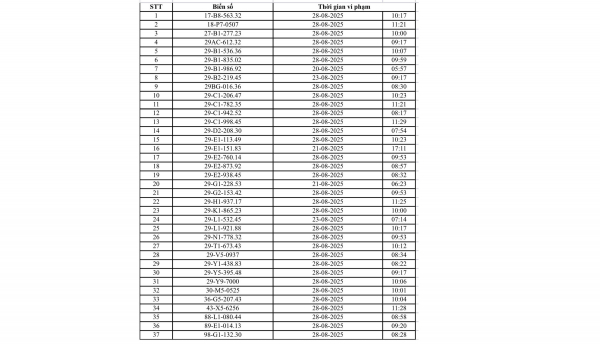 Gần 140 ô tô và xe máy bị phạt nguội ở Hà Nội tháng 8 - ảnh 3